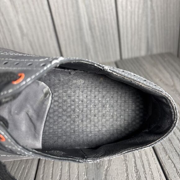 SWIMS Men\'s Wingtip Loafer Sneakers Grey Suede Orange Accents US 9.5 Waterproof main image 4